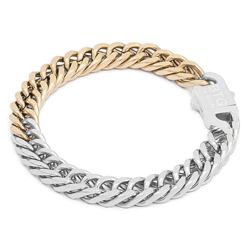 AVATAR 9MM Two Tone Bracelet Stainless Steel Gold Plated 18K