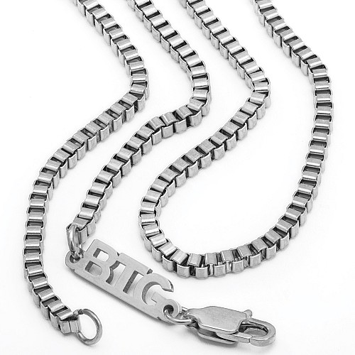 BANGS 2MM Silver 316L Stainless Steel Necklace