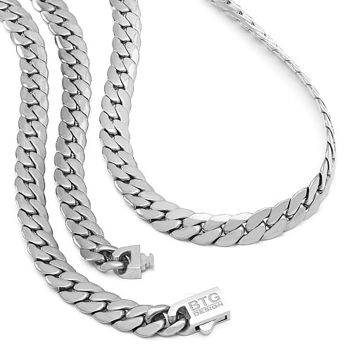 BTG SNAKE 8MM Silver 316L Stainless Steel Necklace