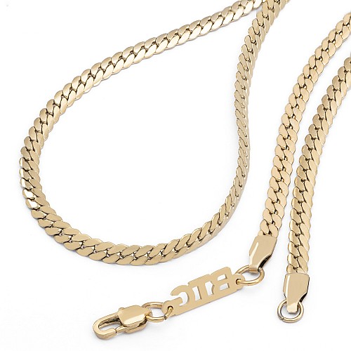BTG SNAKE 4MM Gold Necklace stainless steel 316L gold plated 18K