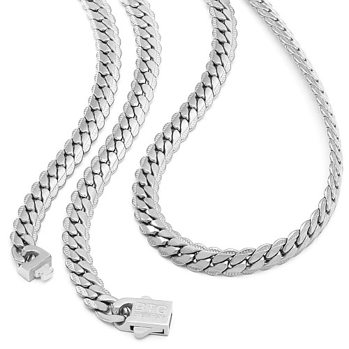 BTG SNAKE 7MM Silver 316L Stainless Steel Neck Chain