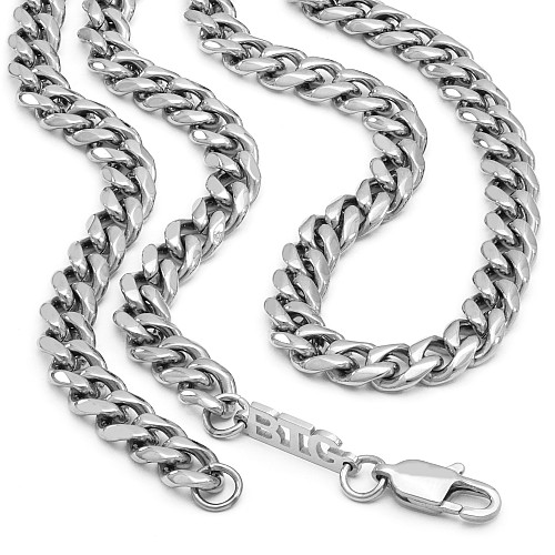 BTG FIOR 7MM Silver Neck Chain Stainless Steel 316L