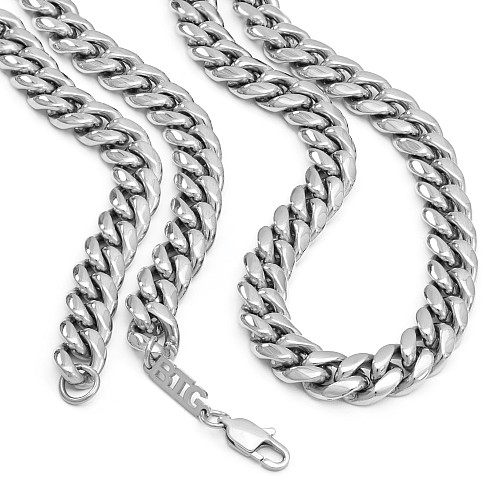 BTG MIAMI BASE 10MM Silver Neck Chain Stainless Steel 316L