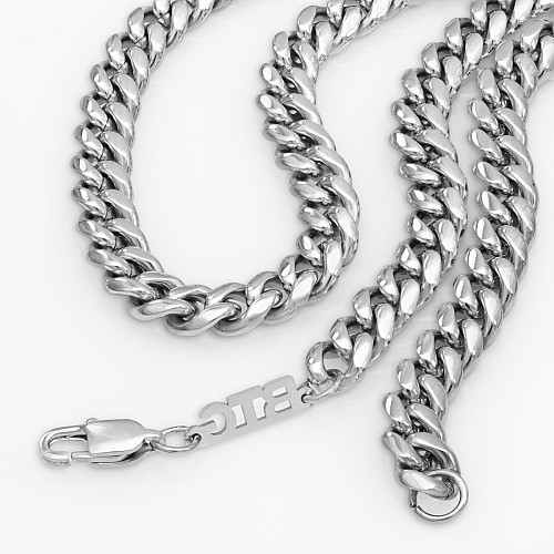 BTG MIAMI BASE 8MM Silver Neck Chain Stainless Steel 316L
