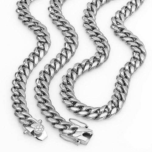 BTG MIAMI CLAP 8MM Silver Necklace Stainless Steel 316L