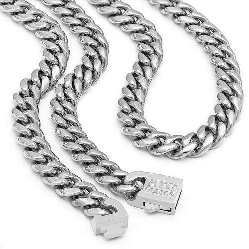 BTG MIAMI 8MM Silver Neck Chain Stainless Steel 316L