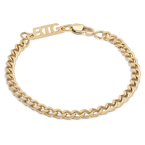 CUBAN 5MM Gold Bracelet Stainless Steel 316L Gold Plated 18K