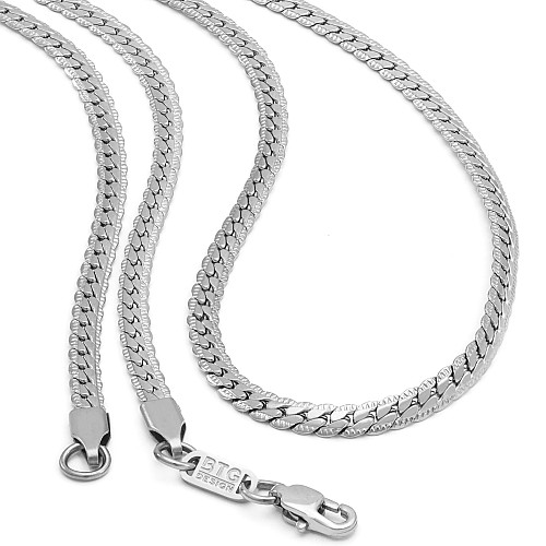 DENNYS SNAKE 4MM Silver Neck Chain 316L Stainless Steel