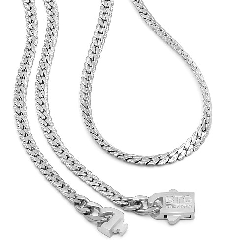 DENNYS SNAKE 4.5MM Silver Neck Chain Stainless Steel 316L