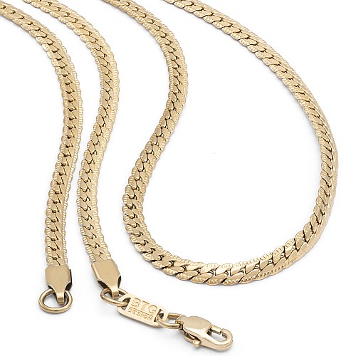 DENNYS SNAKE 4MM Gold Neck Chain from stainless steel 316L gold plated 18K