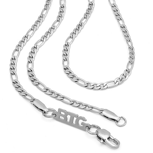 FIGARO 3MM Silver 316L Stainless Steel Neck Chain