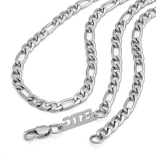 FIGARO 4.5MM Silver Neck Chain made of 316L stainless steel