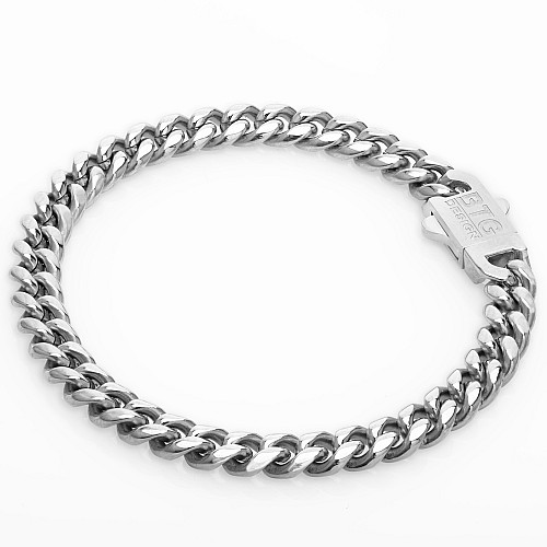 BTG MIRO 6MM Silver Stainless Steel Bracelet 316L