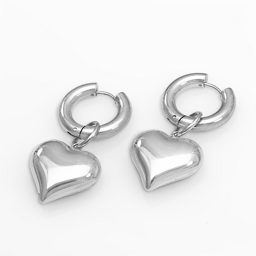 MACY Silver Heart Earring Made of Stainless Steel 316L