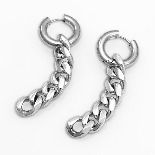 SILO Silver Earring Made of Stainless Steel 316L