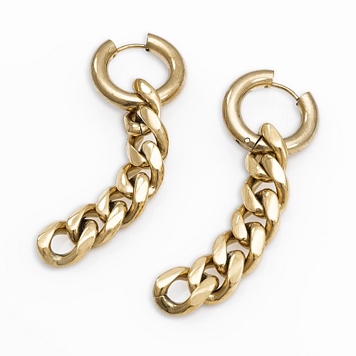SILO Gold Earring Stainless Steel Gold Plated 18K