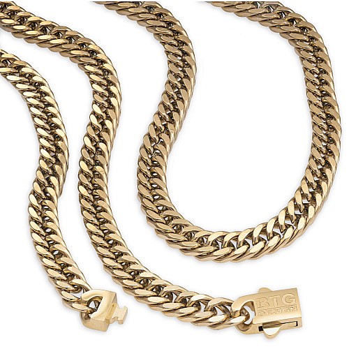 AVATAR 7MM Gold Necklace Stainless Steel 316L Gold Plated 18K