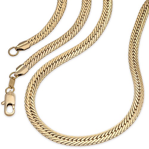 BTG COBRA 8MM Gold Neck Chain Stainless Steel 316L Gold Plated 18K