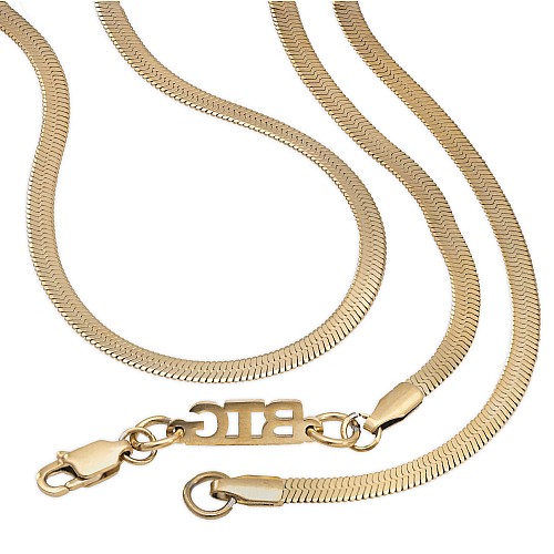 KNIGHT 3MM Gold Neck chain stainless steel gold plated 18K