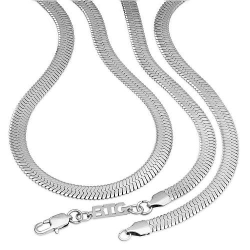KNIGET 7MM Silver Neck Chain Stainless Steel 316L