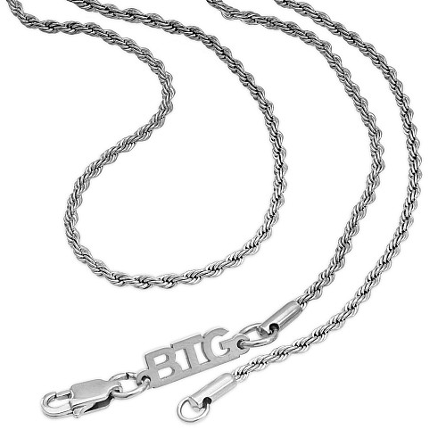 ROPE 2MM Silver Neck Chain Made of 316L Stainless Steel