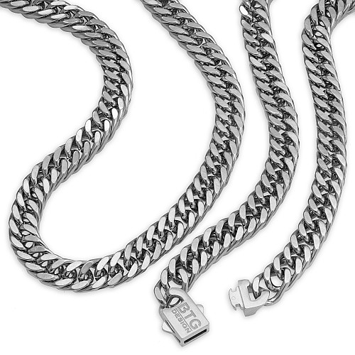 AVATAR 9MM Silver 316L Stainless Steel Neck Chain