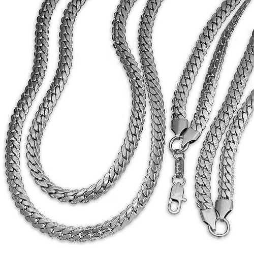 BTG DOUBLE SNAKE 7MM Silver Double Neck Chain Stainless Steel 316L