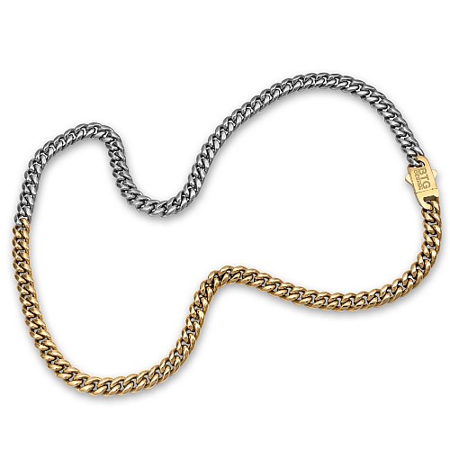 BTG MIAMI 6MM Two-tone Neck Chain Made of Stainless Steel 316L Gold Plated 18K