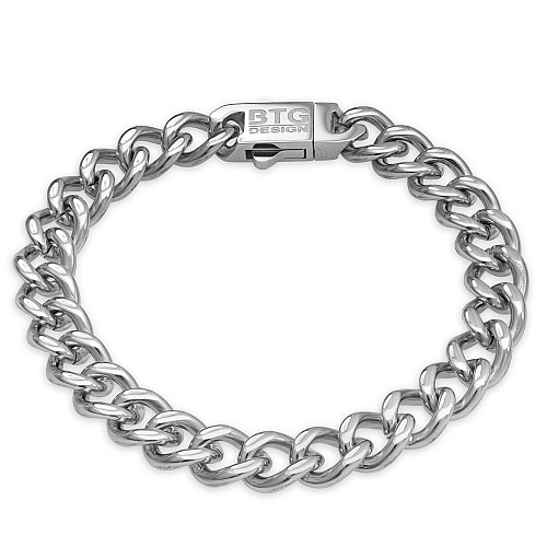CUBAN 8MM Silver Bracelet Made of 316L Stainless Steel