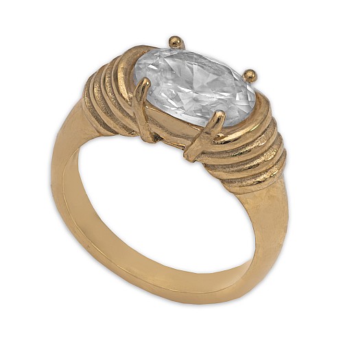 BAY Gold Stainless Steel Ring 316L