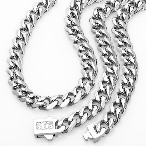 FIOR 7MM Silver Neck Chain made of 316L stainless steel