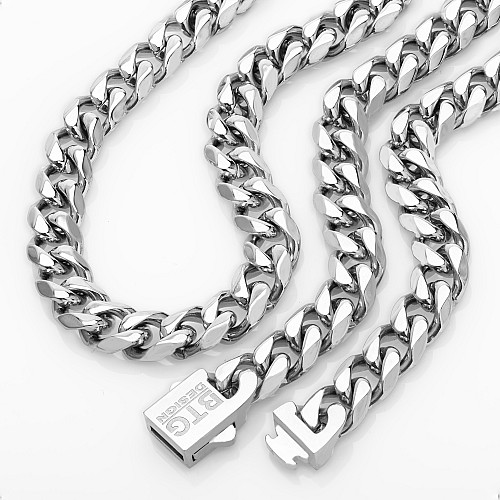 FIOR 9MM Silver Neck Chain made of 316L stainless steel