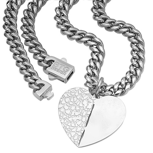CIRCUIT Silver Necklace Heart Stainless Steel