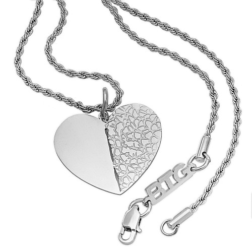 MELD Silver Necklace Heart Stainless Steel