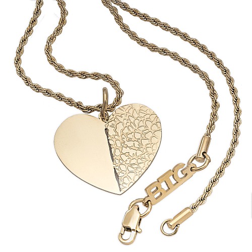 MELD Gold Neck Necklace Heart Stainless Steel Gold Plated 18K