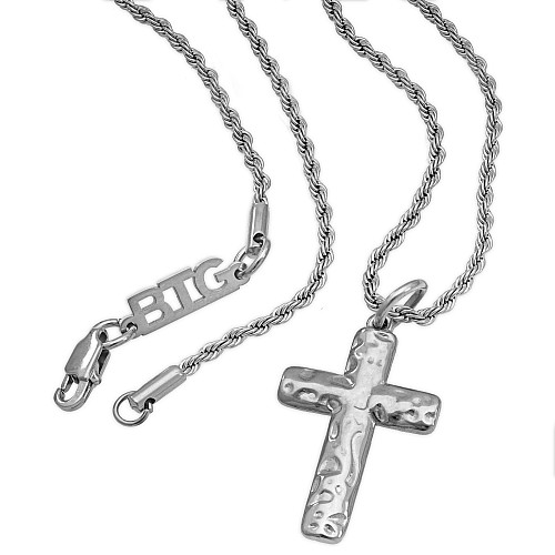 VOID Silver Cross Necklace Stainless Steel