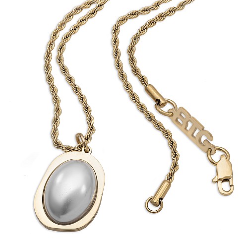 PEARL Gold Neck Necklace Stainless Steel Gold Plated 18K With Pearl