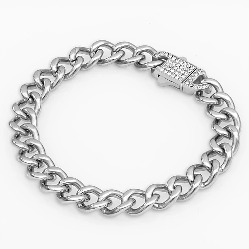 BTG CUBAN ZIRCON 8MM SILVER